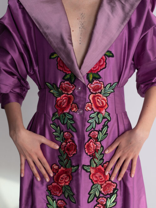 Marynarka lniana damska biała z haftem i spodnie lniane damskie białe