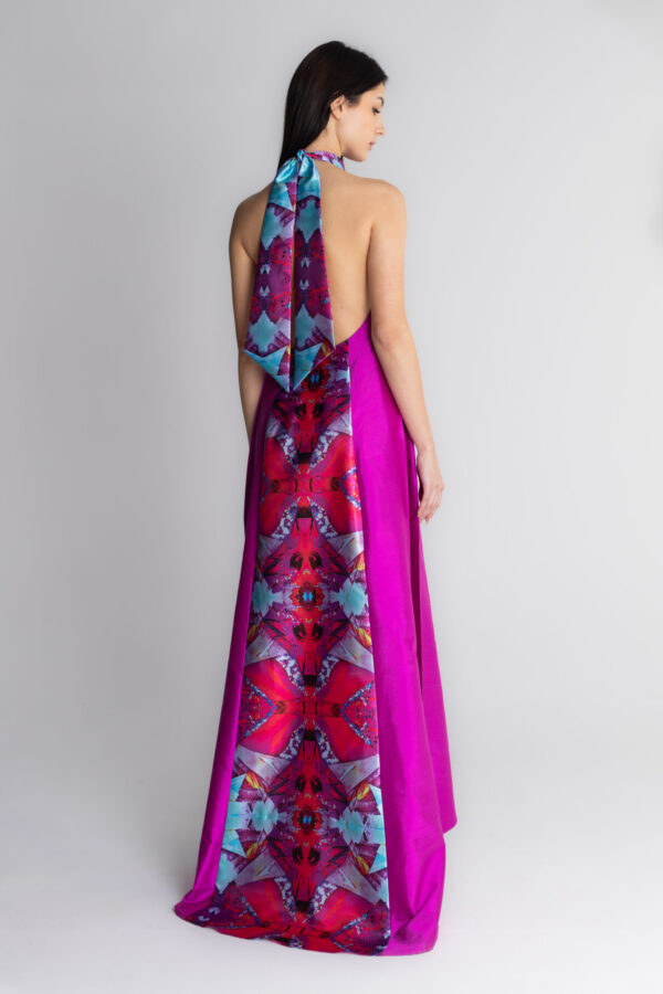Sukienka jedwabna fuksja