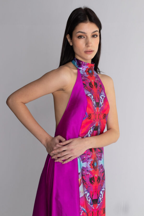 Sukienka jedwabna fuksja