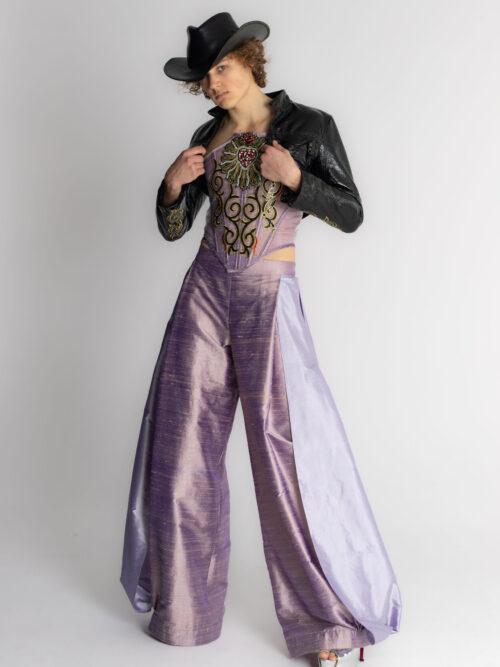 Gorset unisex różowy i spodnie unisex różowe