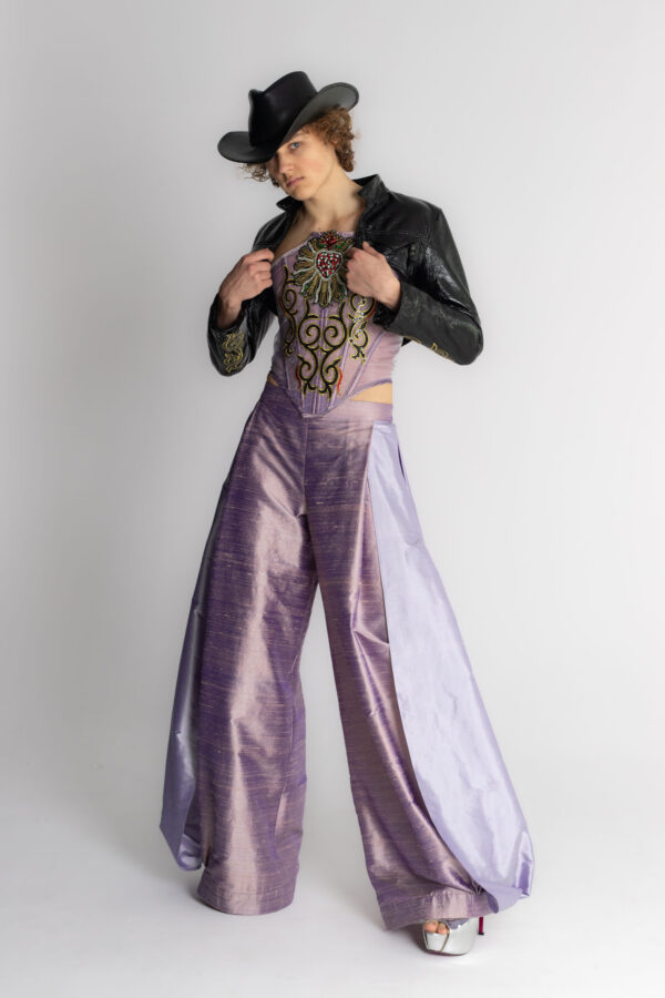 Gorset unisex różowy i spodnie unisex różowe