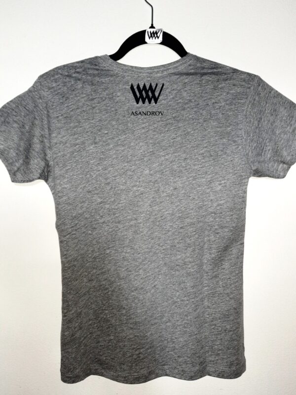 T-shirt szary z nadrukiem